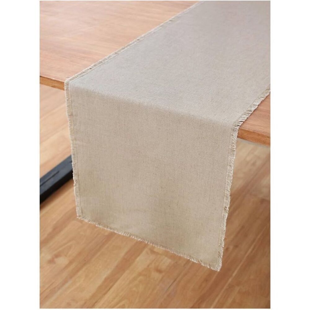 NEW Solino Home 100% Pure Linen Table Runner 14x72” Handcrafted European Flax